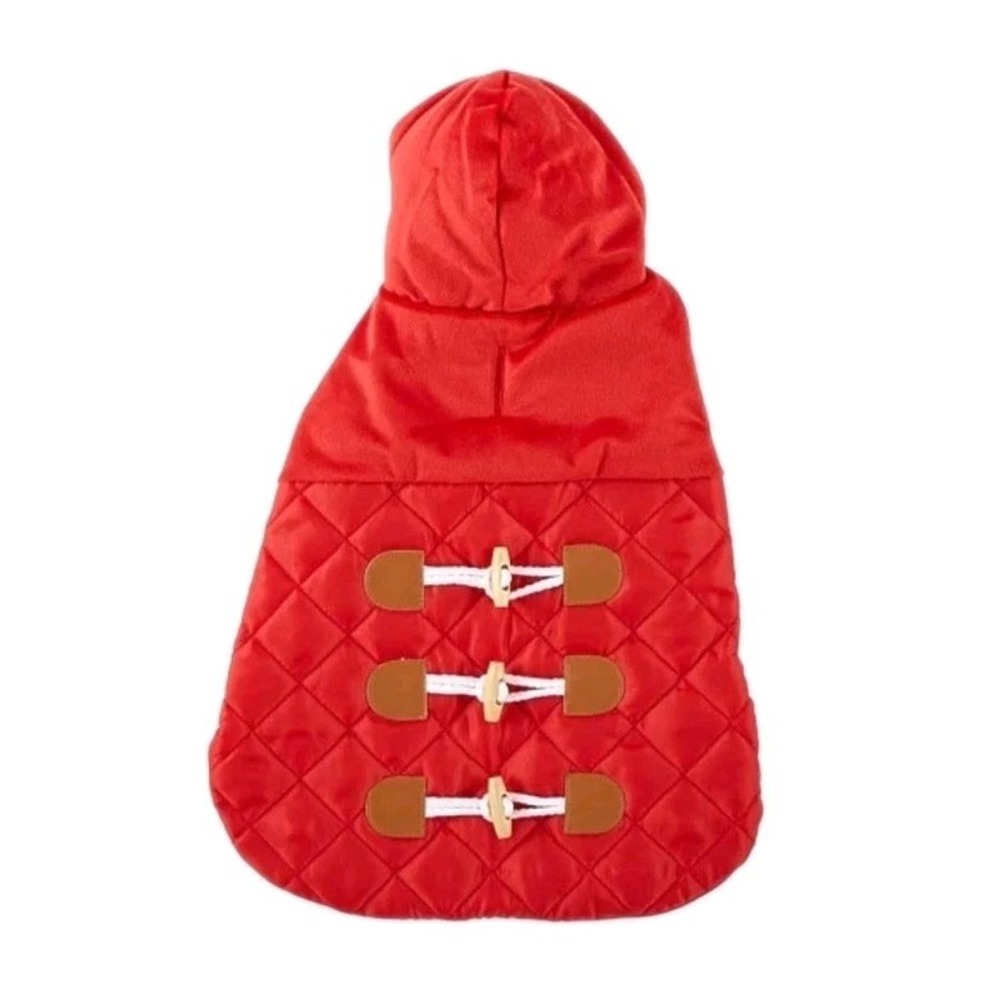 Paw & Tail Quilted Diamond Hooded Dog Jacket Size Small NWT